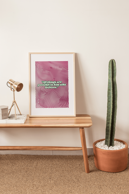 Wall Art – "Everything Is Possible" Modern Poster