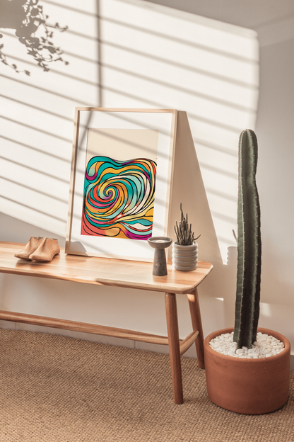 Multicolor Graphic Art Poster - Abstract Wall Decor