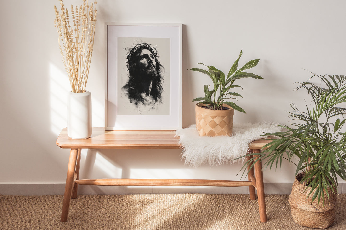 Christ Face Wall Art – Minimalist Decor