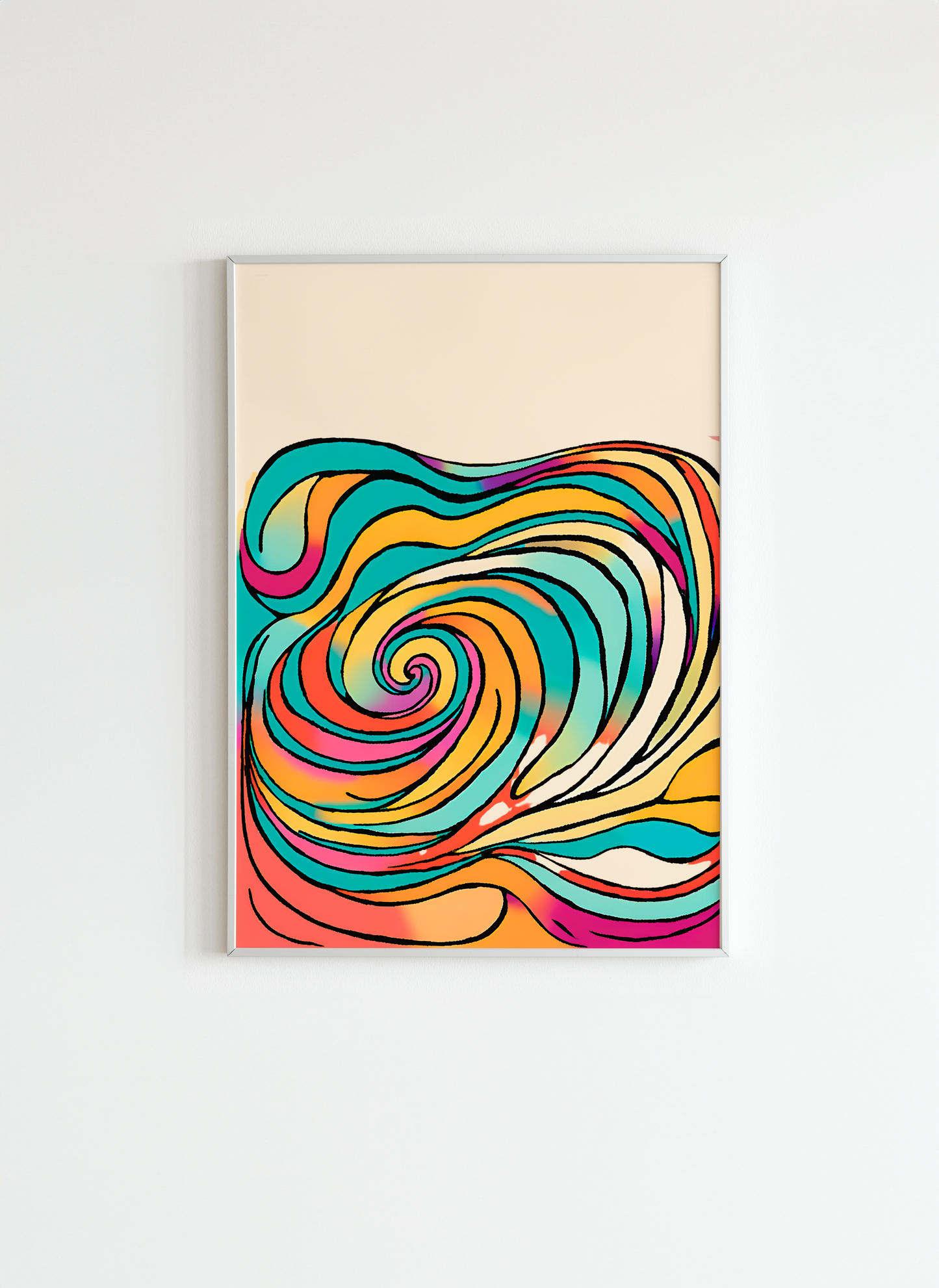 Multicolor Graphic Art Poster - Abstract Wall Decor