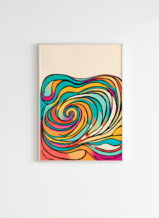 Multicolor Graphic Art Poster - Abstract Wall Decor