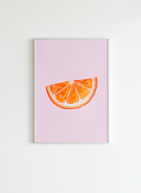 Orange Slice Poster - Modern Wall Art